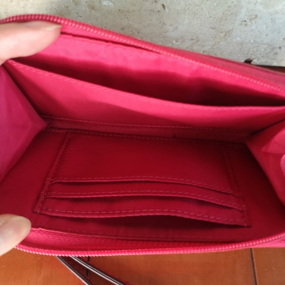 3 for$15 Coach Pink / Red Wristlet Floral Pattern 6" Long with Zipper Bag / - Picture 3 of 8